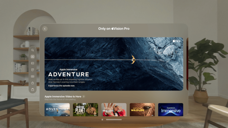 Apple Immersive Adventure screen