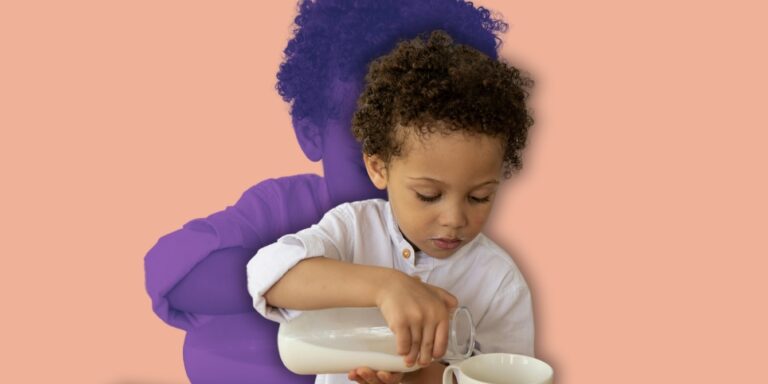 boy drinking milk