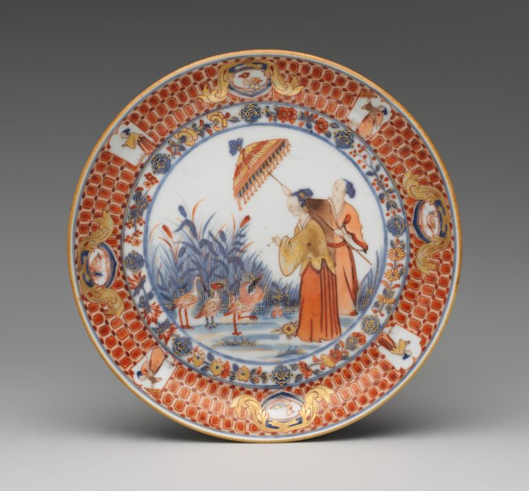 1743225266 dutch red chinoiserie plate met